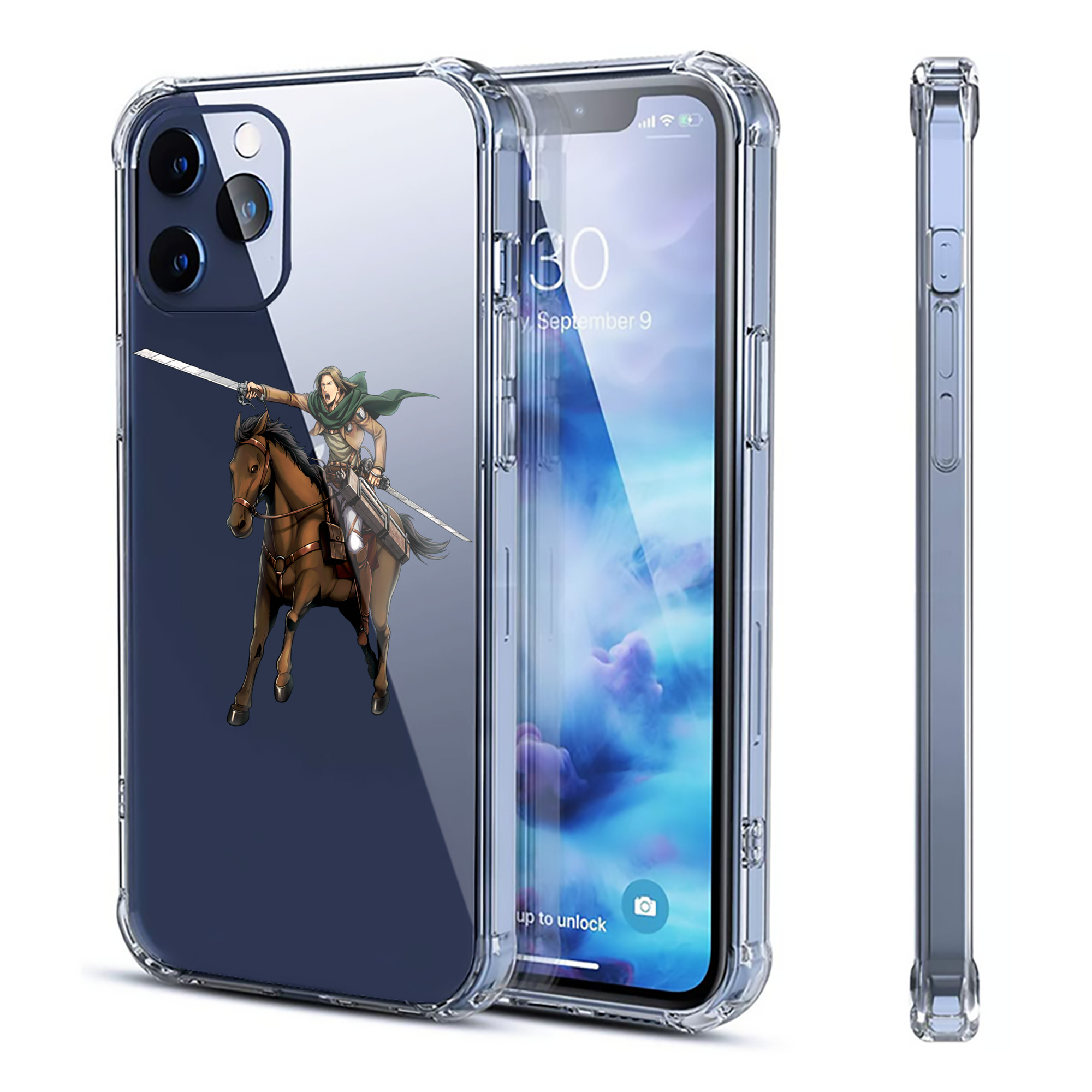 （画像用） 進撃の巨人 Attack on Titan 【iPhone 12シリーズ対応】透明スマホケース（クリアソフトケース）